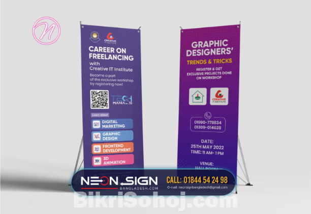 Best X Stand Roll up Banner X Banner and Pop up Stand Price